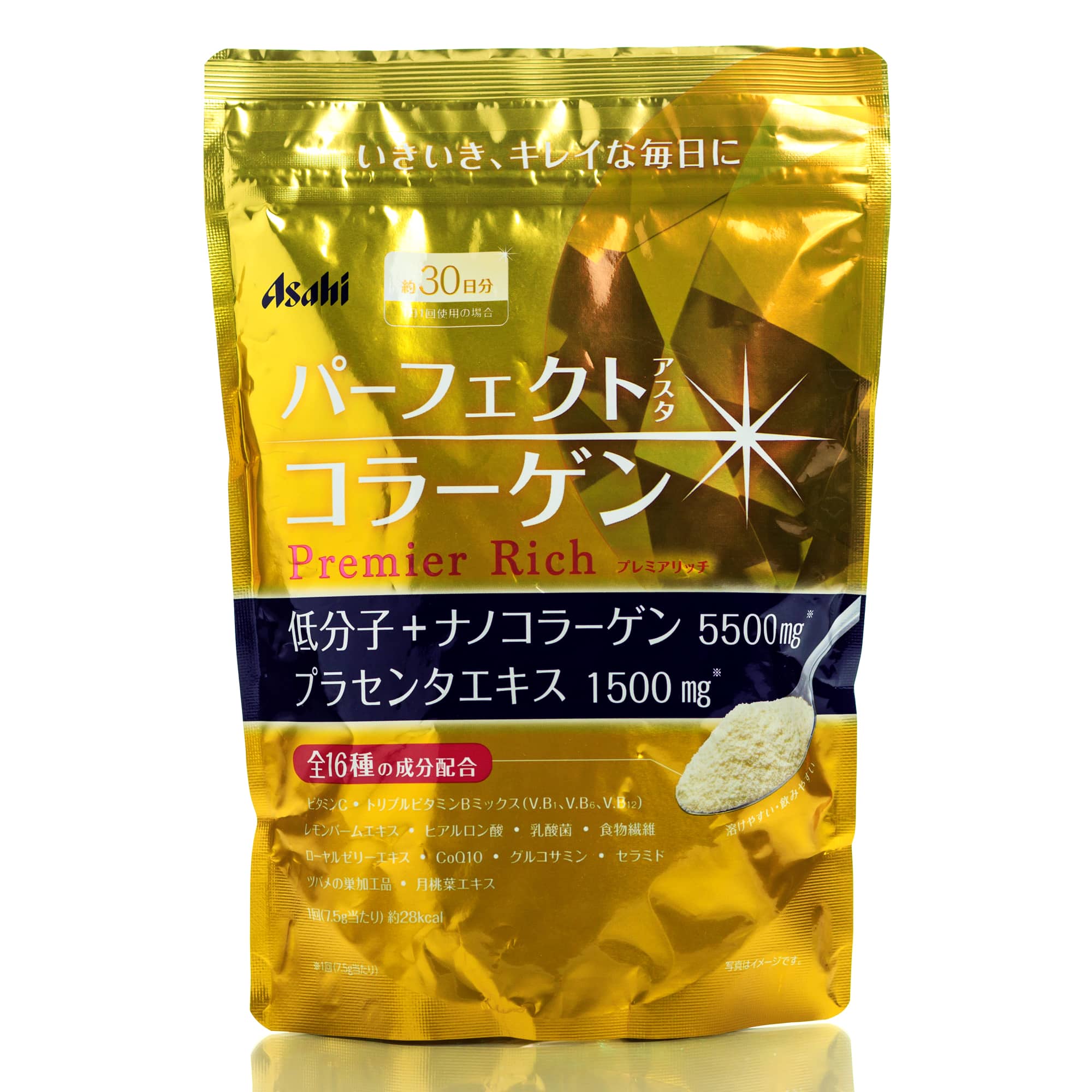 Коллаген премиум с плацентой и витамином С ASAHI Premium Premier Rich (230 гр - 30 дн)