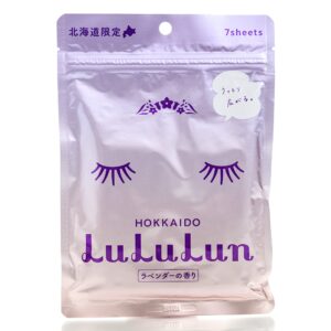 Увлажняющие тканевые маски Лаванда LULULUN Face Mask Lavender HOKKAIDO (7 шт) – Купити в Україні Ulitka Beauty