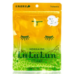 Тканевая маска для упругости кожи Дыня LULULUN Premium Face Mask Melon HOKKAIDO (7 шт) – Купити в Україні Ulitka Beauty