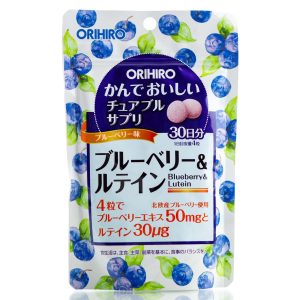 Жевательные витамины с черникой и лютеином Blueberries & Lutein ORIHIRO (120 шт - 30 дн) – Купити в Україні Ulitka Beauty