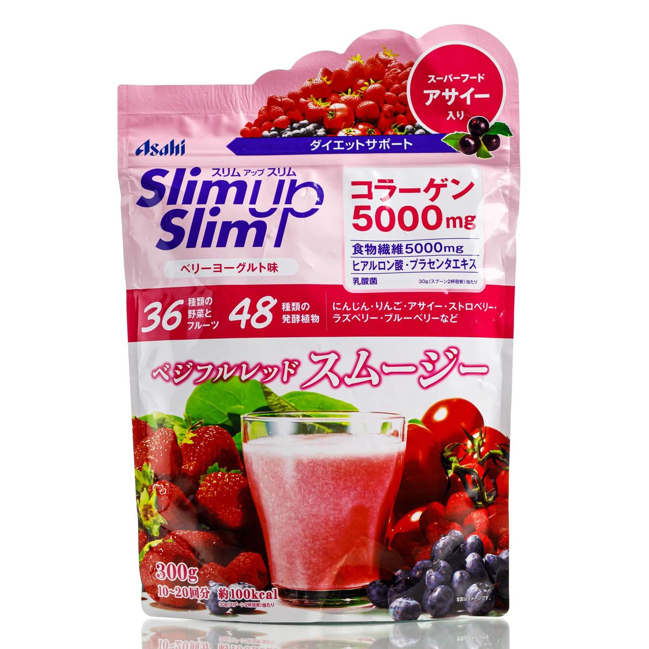 Протеиновый коктейль с коллагеном вкус Ягоды - 1 фото галереи Asahi Slim up slim (300 гр - 30 дн) - 1 фото галереи