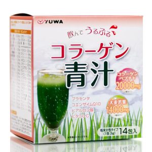 Зеленый сок Аодзиру с Коллагеном YUWA SANKYODO Aojiru (14 шт) – Купити в Україні Ulitka Beauty Зеленый сок Аодзиру с Коллагеном YUWA SANKYODO Aojiru (14 шт) – Купити в Україні Ulitka Beauty