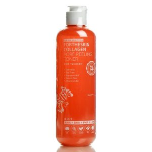 Тонер с коллагеном и кислотами Fortheskin Collagen Pore Peeling Toner (280 мл) – Купити в Україні Ulitka Beauty