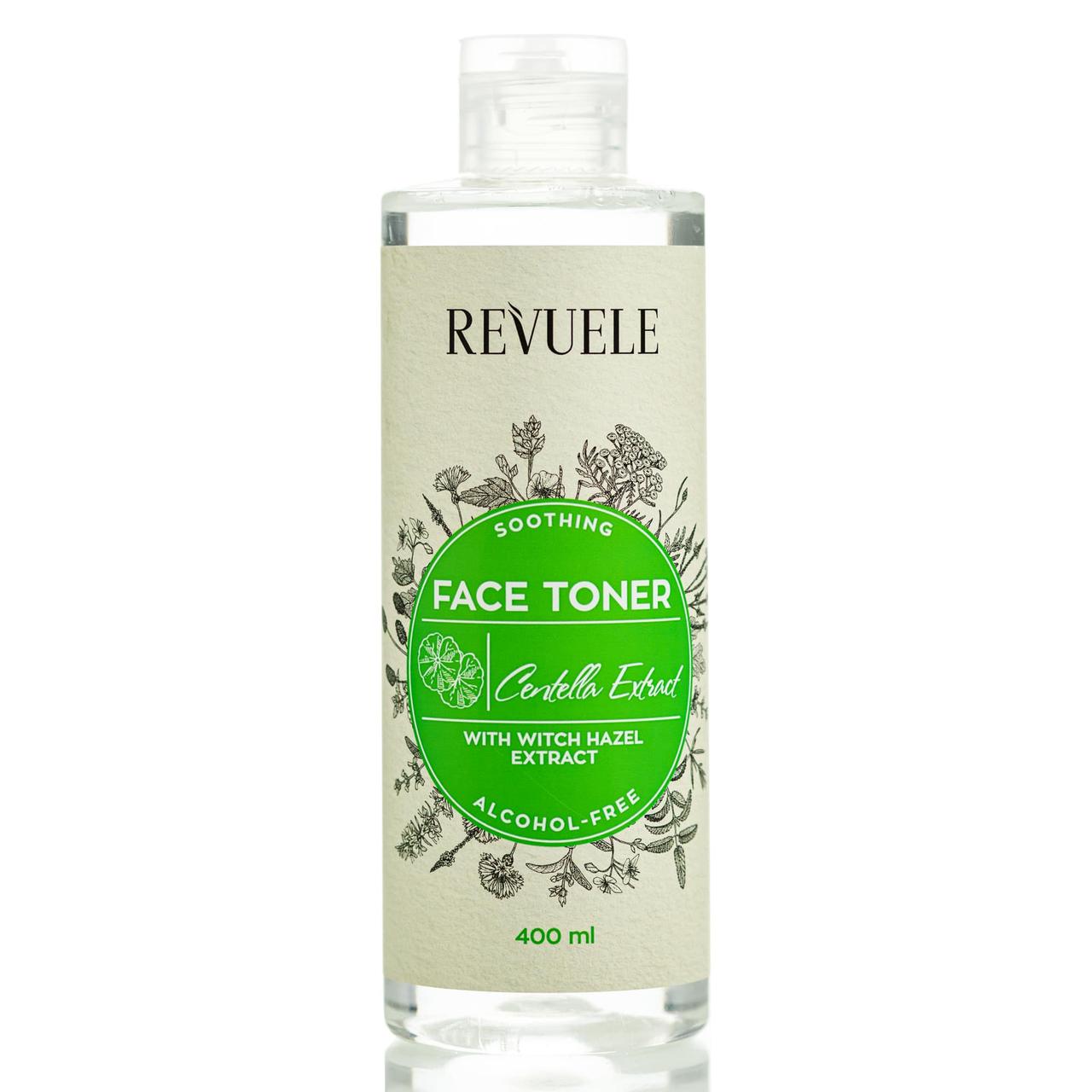 Тоник с экстрактом центеллы Revuele Witch Hazel Soothing Face Toner With Centella Extract (400 мл)