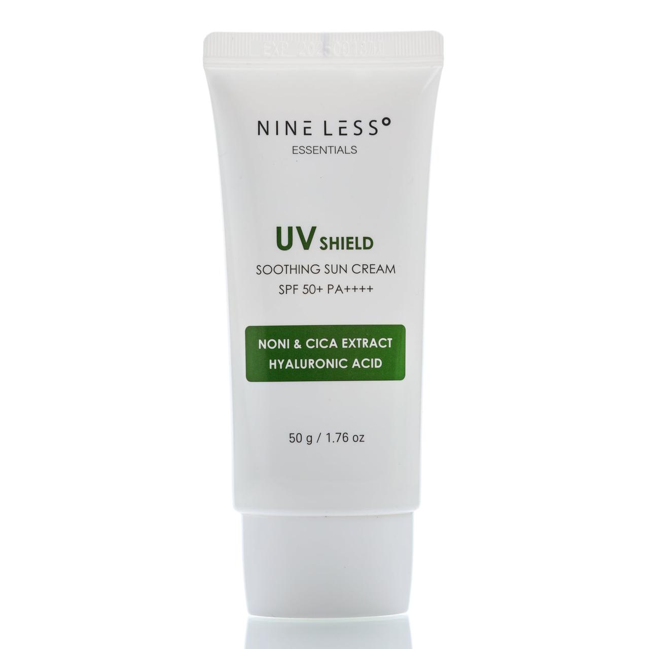 Веганский солнцезащитный крем NINE LESS Essentials UV Shield Soothing Sun Cream SPF 50+ PA++++ (50 мл)