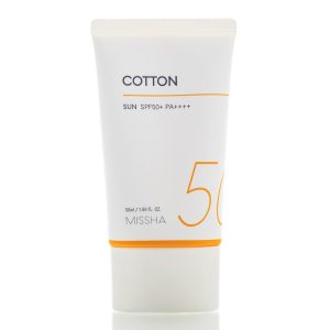 Солнцезащитный крем Missha All Around Safe Block Cotton Sun SPF50+/PA++++ (50 мл) – Купити в Україні Ulitka Beauty