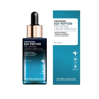 Крем-сыворотка с пептидами - 1 фото галереи Fortheskin EGF-peptide Pro Biome Cream Ampoule (50 мл) - 1 фото галереи
