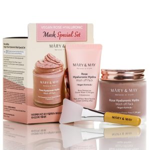 Подарочный набор масок с розой и гиалуроновой кислотой Mary&May Vegan Hyaluronic Hydra wash off Mask (125 + 30 гр) – Купити в Україні Ulitka Beauty Подарочный набор масок с розой и гиалуроновой кислотой Mary&May Vegan Hyaluronic Hydra wash off Mask (125 + 30 гр) – Купити в Україні Ulitka Beauty