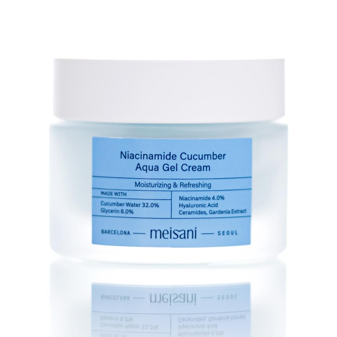 Увлажняющий гель-крем с ниацинамидом и гидролатом огурца Meisani Niacinamide Cucumber Aqua Gel Cream (50 мл)