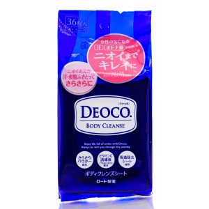 Очищающие влажные салфетки для тела Rohto Deoco Body Cleanse Sheets (36 шт) – Купити в Україні Ulitka Beauty Очищающие влажные салфетки для тела Rohto Deoco Body Cleanse Sheets (36 шт) – Купити в Україні Ulitka Beauty