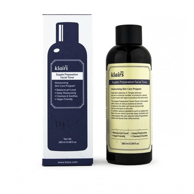 Увлажняющий тонер для лица - 1 фото галереи Klairs Supple Preparation Facial Toner (180 мл) - 1 фото галереи