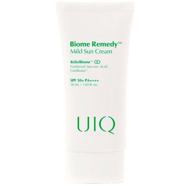 Солнцезащитный крем для чувствительный кожи - 1 фото галереи UIQ Biome Remedy Mild Sun Cream (50 мл) - 1 фото галереи