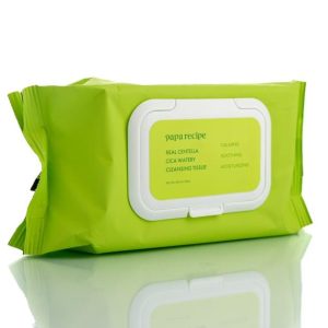 Очищающие салфетки для лица с экстрактом центеллы Papa Recipe Real Centella Cica Watery Cleansing Tissue (100 шт) – Купити в Україні Ulitka Beauty