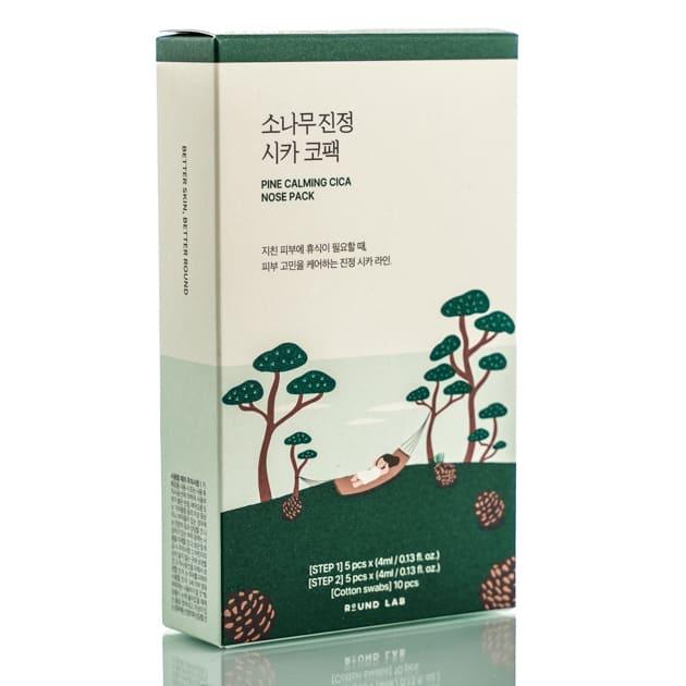 Очищающие полоски для носа с экстрактом иголок сосны ROUND LAB Pine Calming Cica Nose Pack (5 шт)