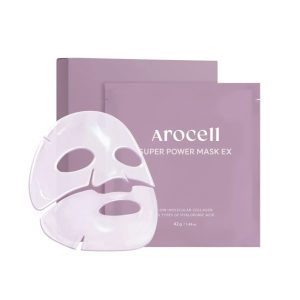 Гидрогелевая маска с коллагеном и 10 видами гиалуроновой кислоты Arocell Super Power Mask EX (1 шт - 42 мл) – Купити в Україні Ulitka Beauty