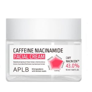 Крем для выравнивания тона кожи с кофеином и ниацинамидом APLB Caffeine Niacinamide Facial Cream (55 мл) – Купити в Україні Ulitka Beauty