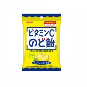 Леденцы от боли в горле с витамином С и вкусом грейпфрута Meito Vitamin C Throat Candy (1 уп - 13 шт) – Купити в Україні Ulitka Beauty